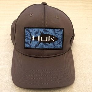 Huk Gray Flex Band Hat